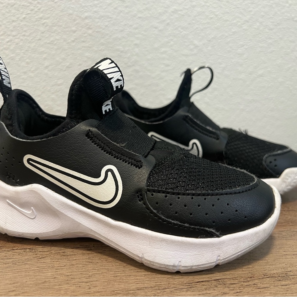 Nike Kids Black Sneakers with White Accents